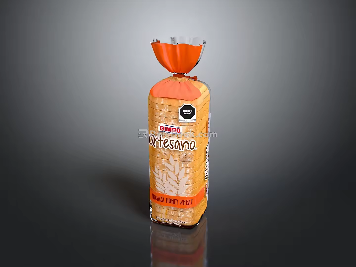 Bread sandwich bread pudding bean paste bread cheese bread big column bar breakfast bread European bread 3d model