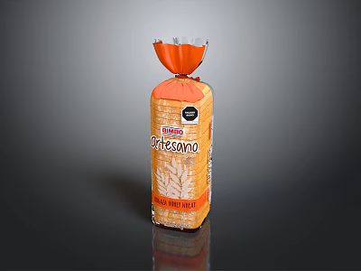 Birds Brown Bread Loaf Made With 100% Whole Wheat Flour For Daily Use 3d model