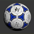 Adidas Tango Soccer Ball With White And Blue Geometric Pattern Design