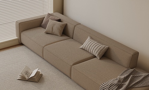 Three-seat sofa 3d model