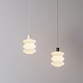 Modern chandelier cream small chandelier 3d model