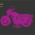 Modern motorcycle two-wheeled motorcycle off-road motorcycle road racing motorcycle 3d model