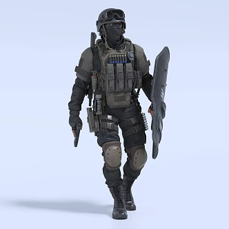 Special Forces Soldiers Police Military Special Forces 3d model