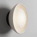 Modern Circular Wall Mounted Lamp With Elegant Ivory Cracked Texture Shade