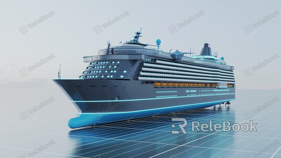 Cruise Ship Cruise Ship Technology Ship Sea Ship Science Fiction Future Sea Transportation model