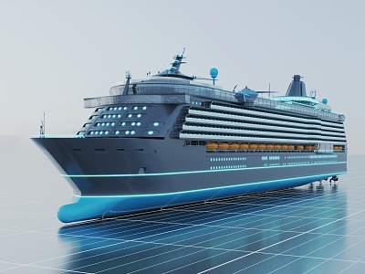 Cruise Ship Cruise Ship Technology Ship Sea Ship Science Fiction Future Sea Transportation model