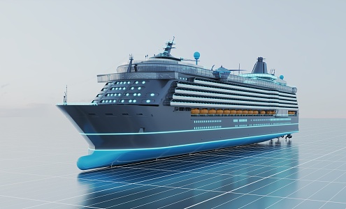 Cruise Ship Cruise Ship Technology Ship Sea Ship Science Fiction Future Sea Transportation 3d model