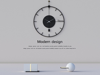 Simple Wall Clock 3d model