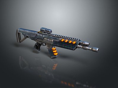 modern rifle semi-automatic rifle combat rifle battle rifle 3d model