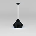 Modern Black Pendant Light with Minimalist Design for Interior Spaces 3d model