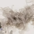 Wedding Photo Check in Spot With White Backdrop Floral Decor Gray Gauze And Step Seats