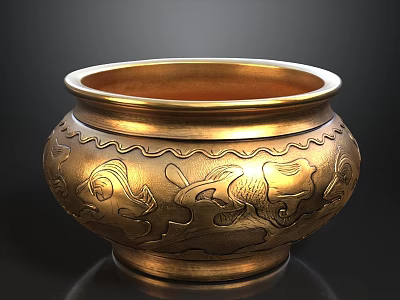 Elegant Gold Sofa And Coffee Table Set With Intricate Carved Patterns Design 3d model
