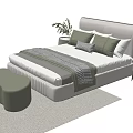 Modern Double Bed 3d model