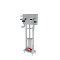 Industrial Mechanical Device With Stand Mounted Control Panel And Foot Pedal 3d model
