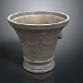 Decorative Metal Hardware Tools Storage Pot With Rope Patterns And Young Inscription