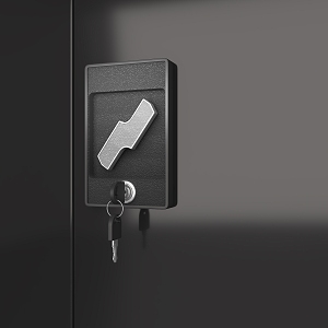 Lightning Lock Iron Cabinet Lock Close-up 3d model