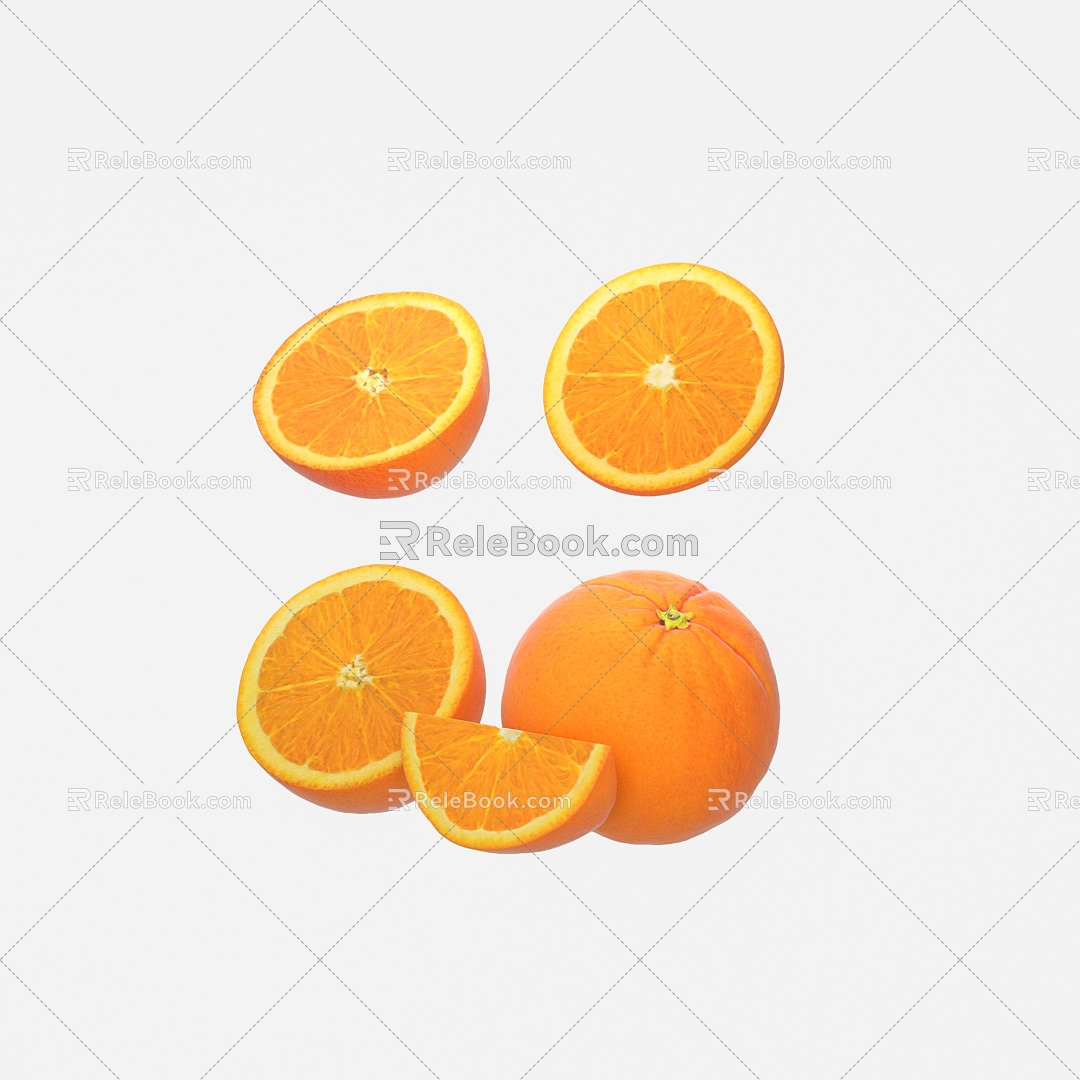 kitchen kitchen kitchen fruit orange orange fruit plate model