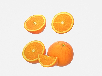 kitchen fruit orange fruit plate model