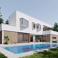 Modern single-family villa 3d model