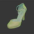 Pink Patent Leather Women's High Heels With Ankle Strap And Round Toe Design