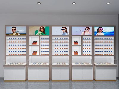 Fashion glasses display cabinet model