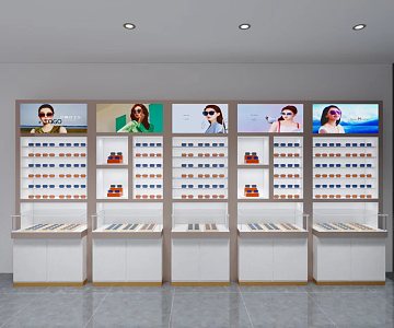 Fashion glasses display cabinet 3d model