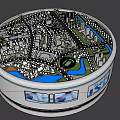 Sand Table Model for Urban Community Planning with Buildings Green Spaces and Roads