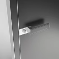 Modern Black Hinged Door Design With Sleek Metal Handle And Smooth Surface For Interior Use