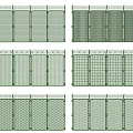 Green Fences with Various Mesh Styles and Patterns for Outdoor Security and Decoration
