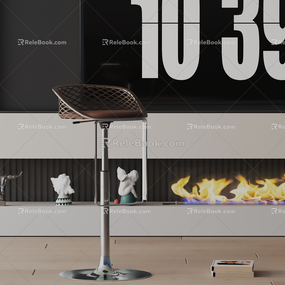 Modern Bar Chair 3d model