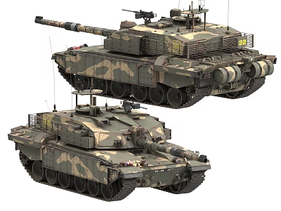 Chieftain Main Battle Tank Challenger 2 Tank Mk3 Main Battle Tank 3d model