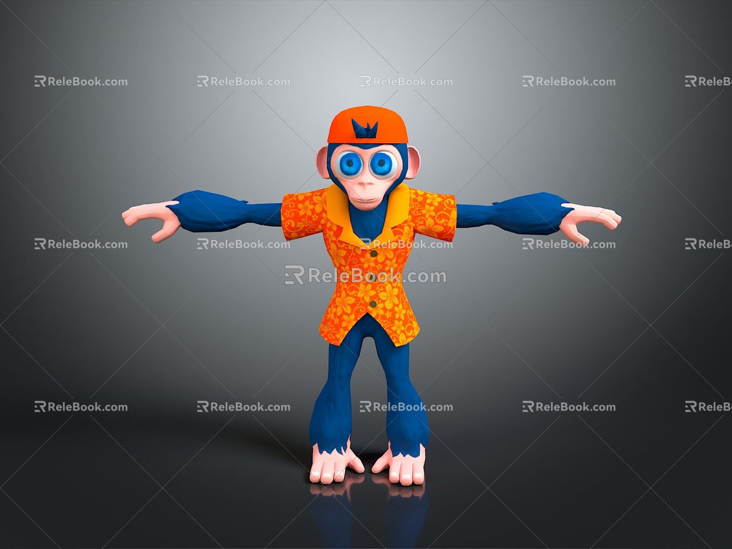 Monkey Monkey Cartoon Monkey Anime Monkey Stylized Monkey Fantasy Style Monkey Toy 3d model