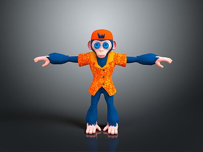 Monkey Cartoon Monkey Anime Monkey Stylized Monkey Fantasy Style Monkey Toy 3d model