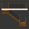 Elegant Wooden Staircase Design With Handrail Balustrade And Sturdy Steps
