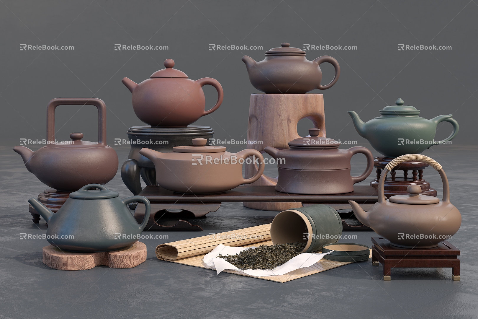 New Chinese Teapot Purple Sand Pot 3d model