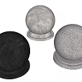 Decorative Spheres With Base Stands And Various Textured Surfaces For Home Decor