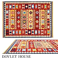 Vibrant Decorative Square Carpet With Colorful Geometric Patterns And Intricate Designs