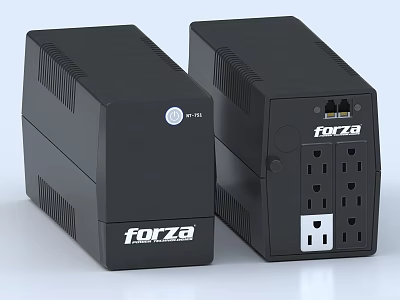 FORZA Two Units Industrial Power Equipment With Black Design And Multiple Power Outlets 3d model
