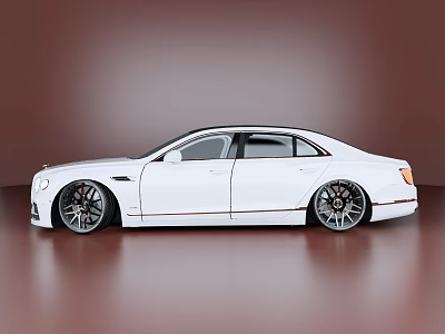 White Luxury Sedan With Sleek Body Lines And Stylish Alloy Wheels 3d model