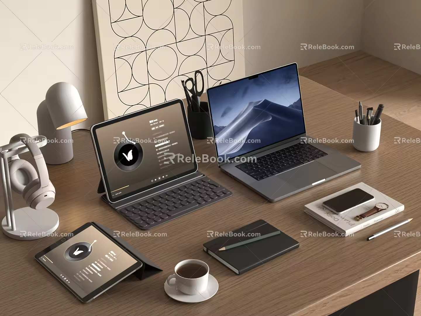 computer tablet notebook 3d model