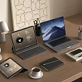 computer tablet notebook 3d model