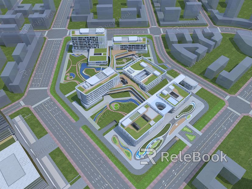 Modern Industrial Park model