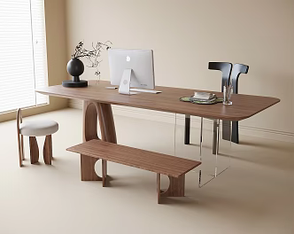 Modern Desk Chair Desk Stool 3d model