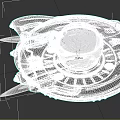 Futuristic Pink Spaceship With Streamlined Design Transparent Cockpit And Blue Thrusters