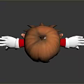 Cute 3D Cartoon Elf Character With Brown Hair Blue Eyes White Gloves And Red Jumpsuit