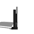 Modern Television With Scenic Landscape Screen And Side Speakers For Home Entertainment