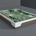 Commercial Terrain Model Display Equipment With Glass Top And Detailed Landscape Texture