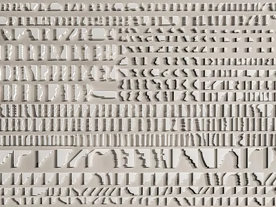 Decorative Gypsum Moldings With Various Ornate Patterns And Intricate Design Styles 3d model