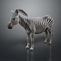 Detailed 3D Zebra Character Model For Game And Movie Scenes