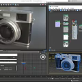 Vintage Digital Camera With Retro Classic Design And Metal Body Details